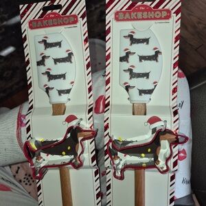 Holiday Dog Spatula - Red and Brown